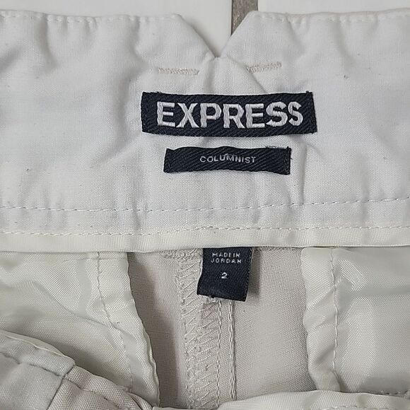 Express Women's Gray Columnist cropped pants size 2 office career business - Picture 4 of 10